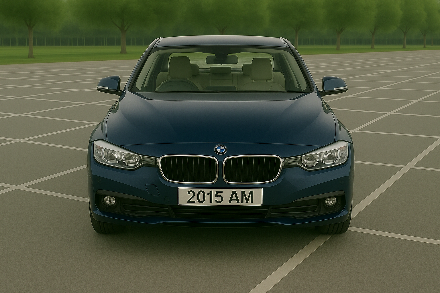 
								BMW 320d Blue 2015 full									