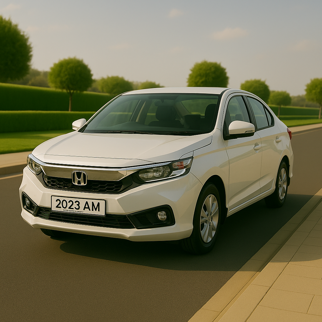 
								Honda Amaze White 2023 full									