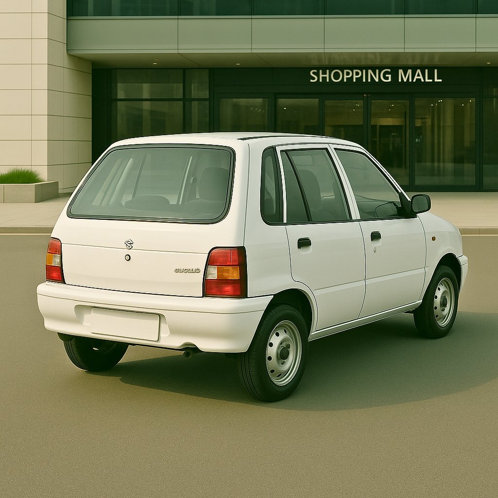 
								Maruti 800 White 1999 full									