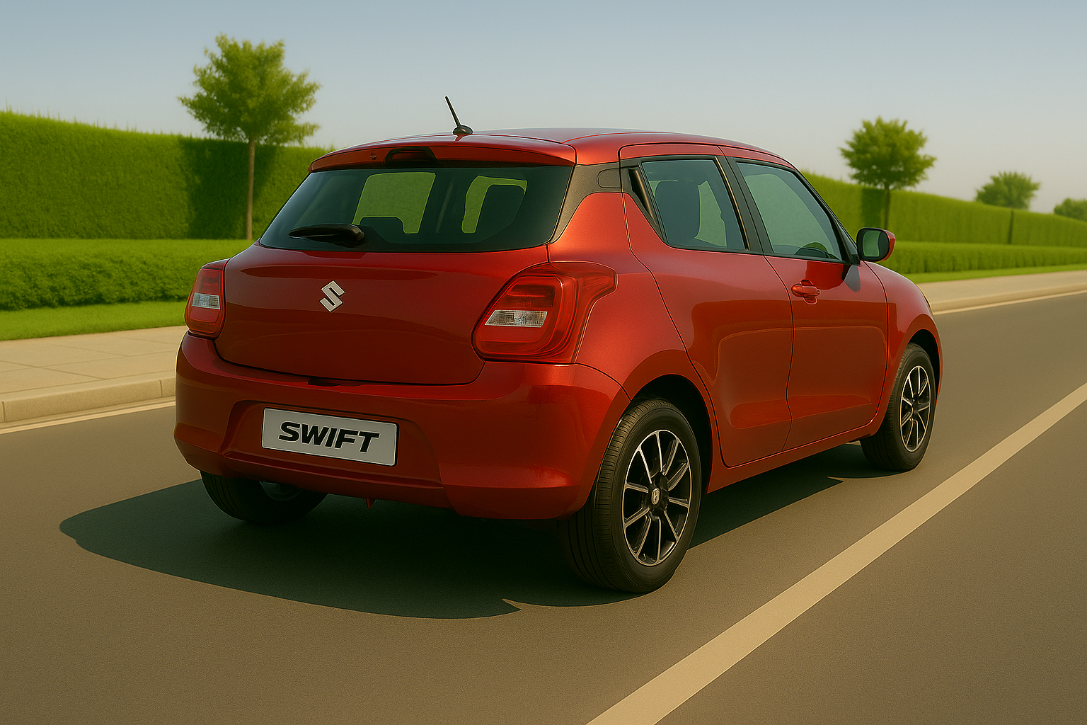 
								Maruti Swift Red 2020 full									