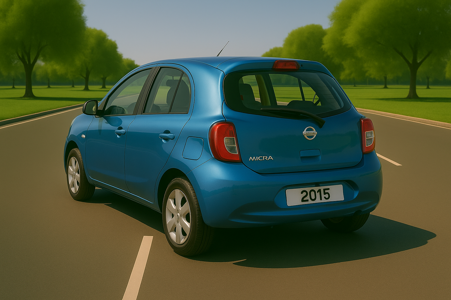 
								Nissan Micra Blue 2015 full									