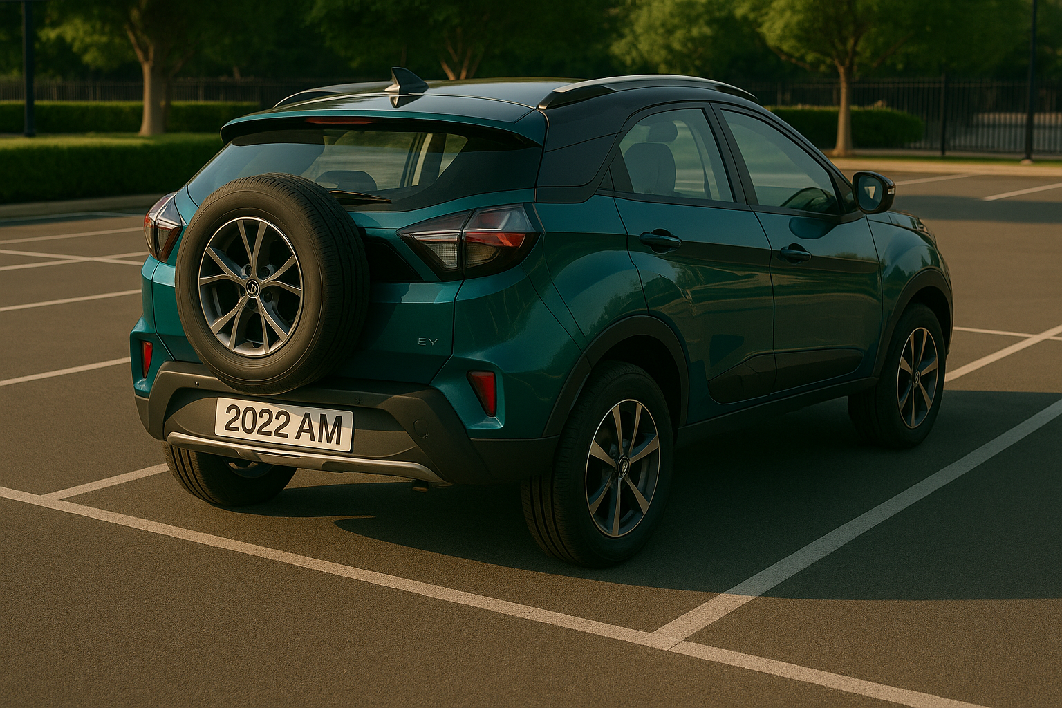 
								Tata Nexon Blue 2022 full									