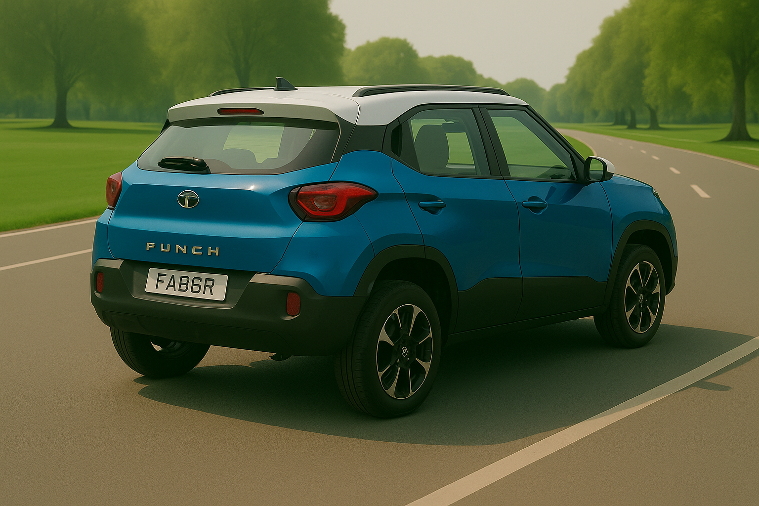 
								Tata Punch Blue 2022 full									