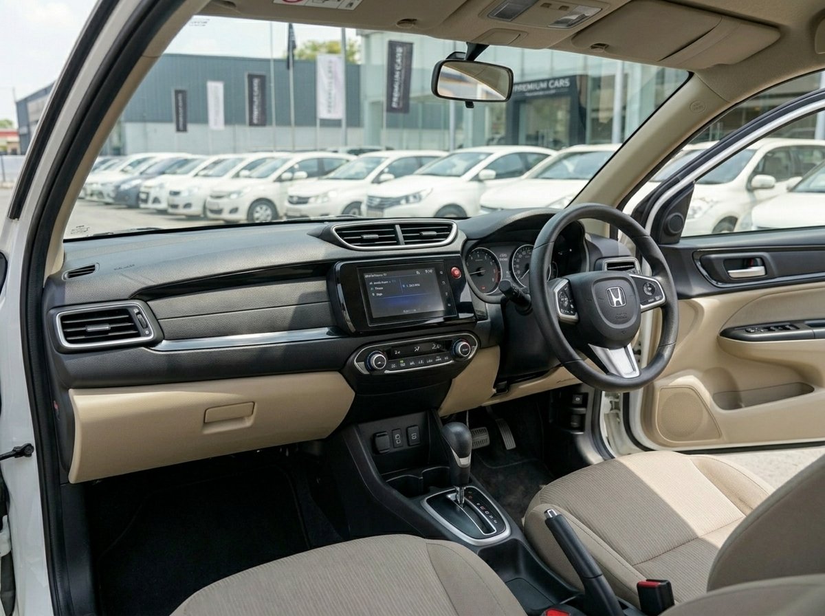 
								Honda Amaze White 2023 full									